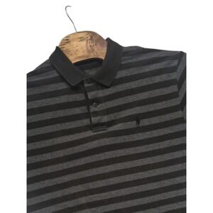 Polo Ralph Lauren Mens  Polo Shirt Iconic Pony Black Office Causal Custom Fit Lg